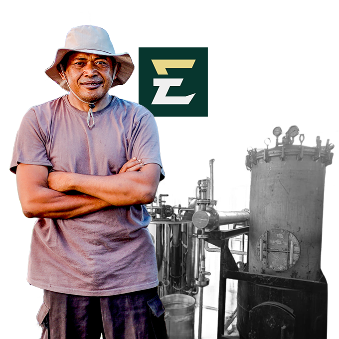 Farmer with equipment